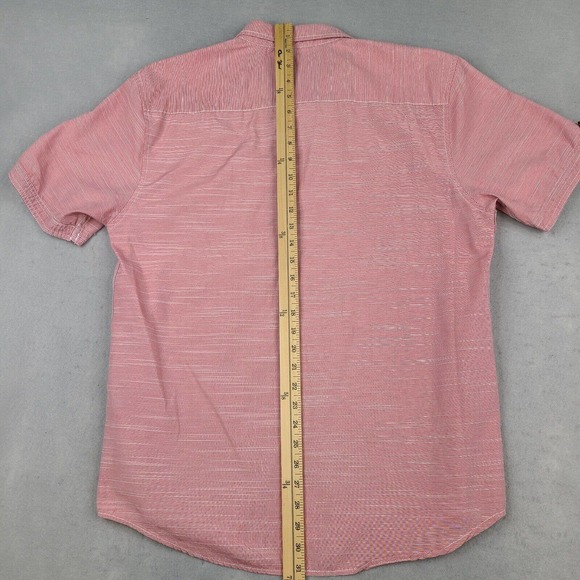 Eighty Eight Shirt Men's XL Red Striped Platinum Short Sleeve Button Down - Picture 10 of 11